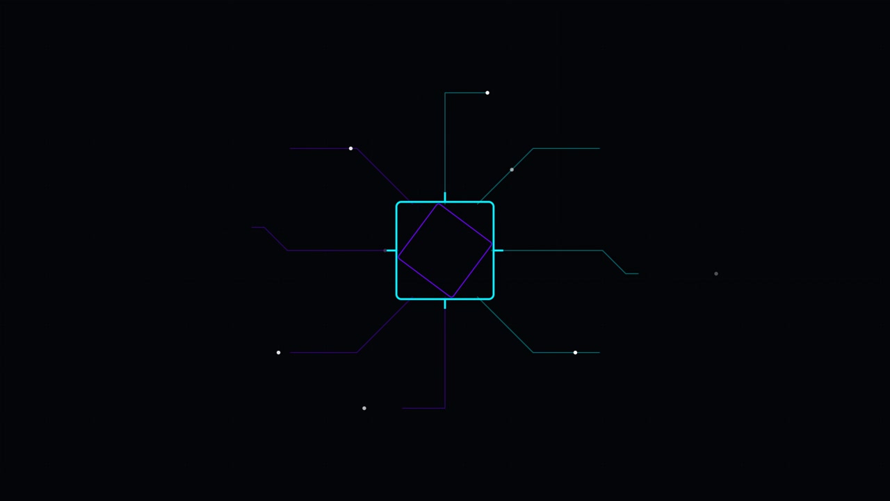 Digital Central Processing Unit Chip Animation