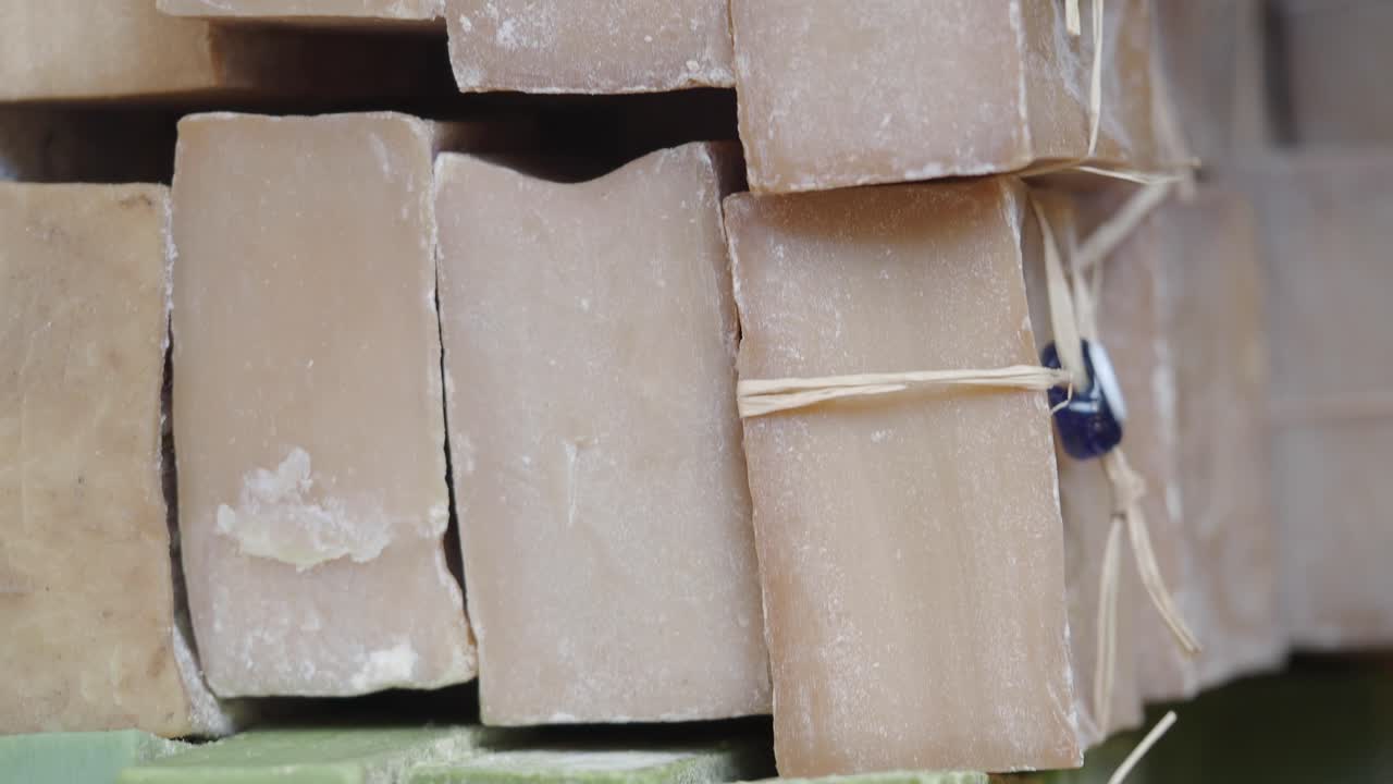 Stacks of Handmade Olive Oil Soap