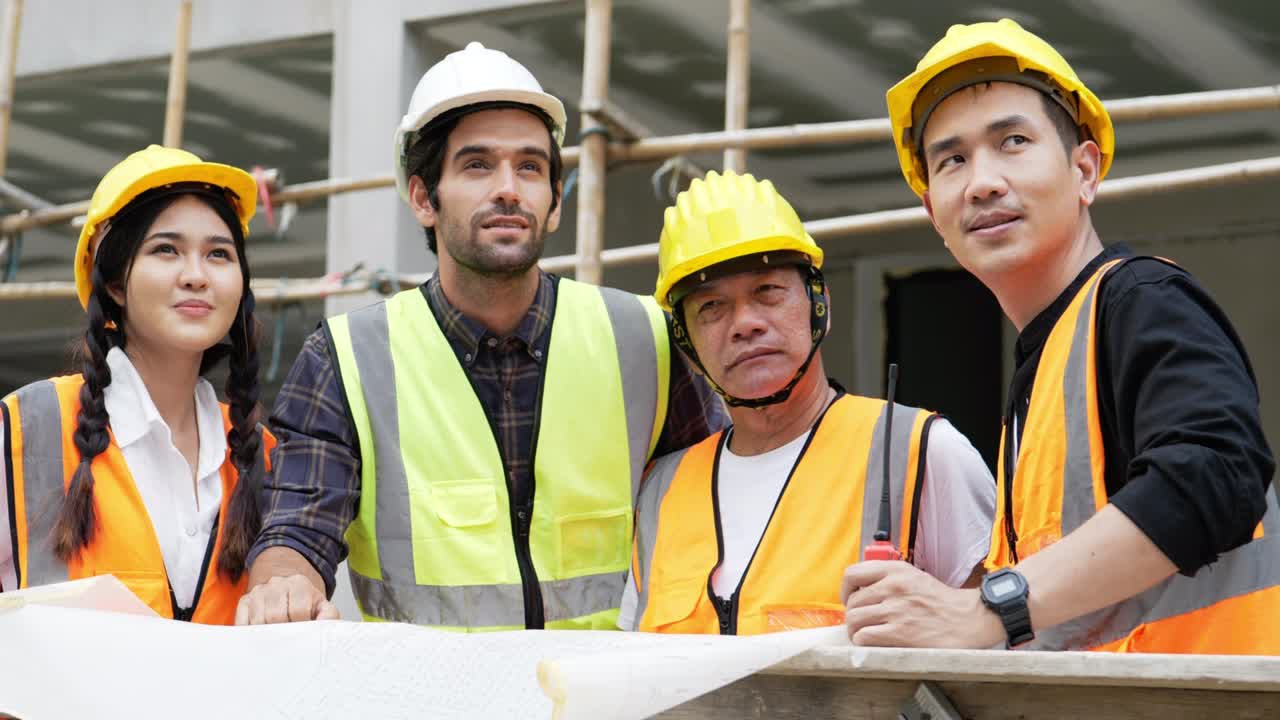 Civil engineer working together