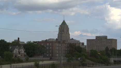 aerial view of the fisher building in the new center area in detroit-2