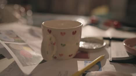 beautifully hand designed cup by a potter in pakistan.
