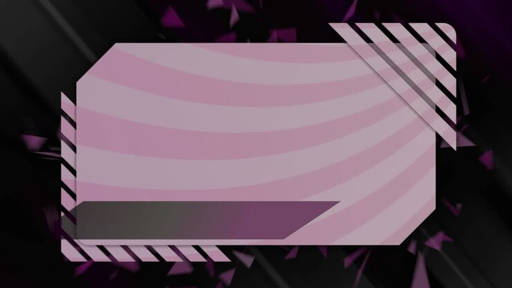 Animazione di uno schermo sopra strisce rosa rotanti e triangoli che si muovono in un ciclo continuo.