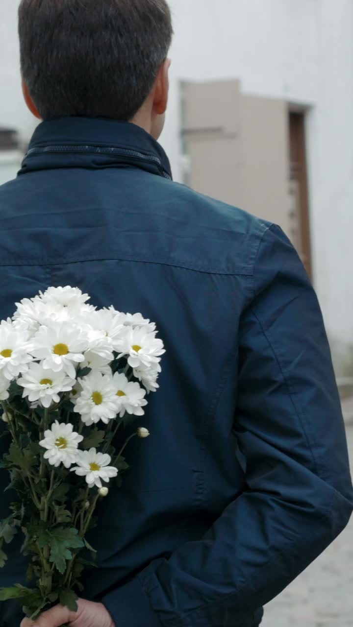 Couple embracing outdoors