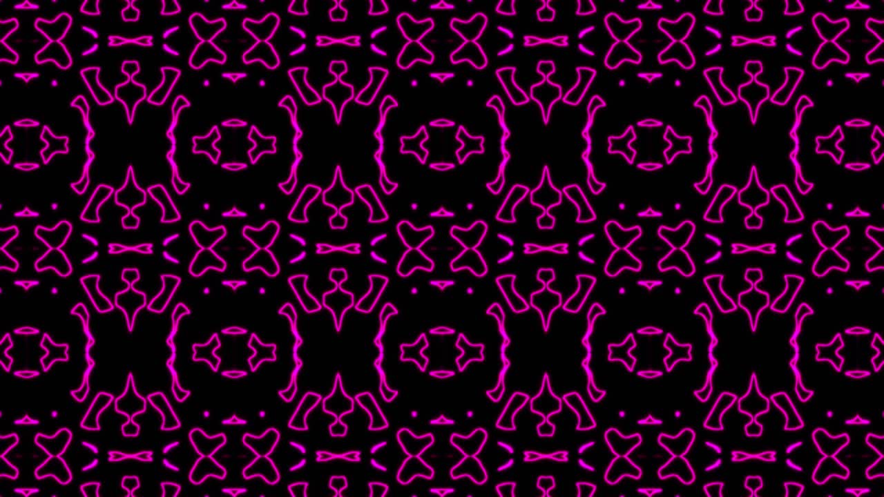 fondo de patrón sin costuras geométrico rosa abstracto. rayas abstractas bucle de caleidoscopio. rápido psicodélico colorido fondo de kaleidoscopio vj. discoteca fondo de movimiento abstracto. efecto caleidoscope