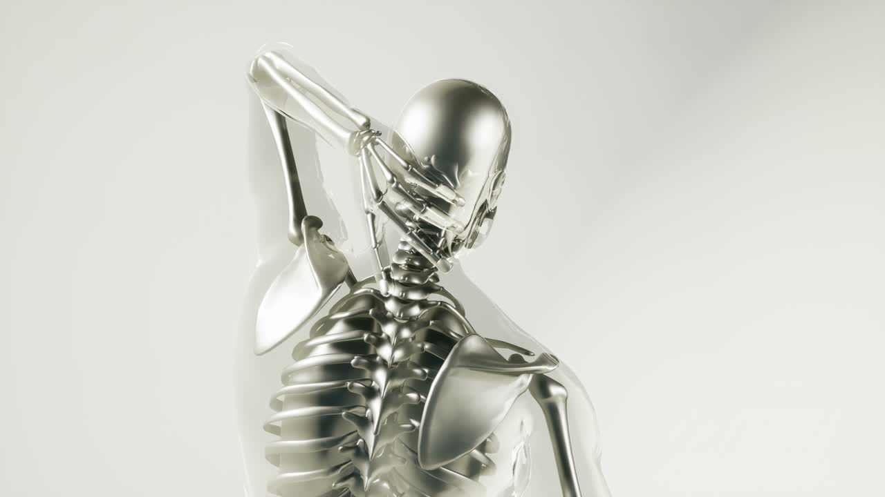 modelo de huesos de esqueleto humano con órganos