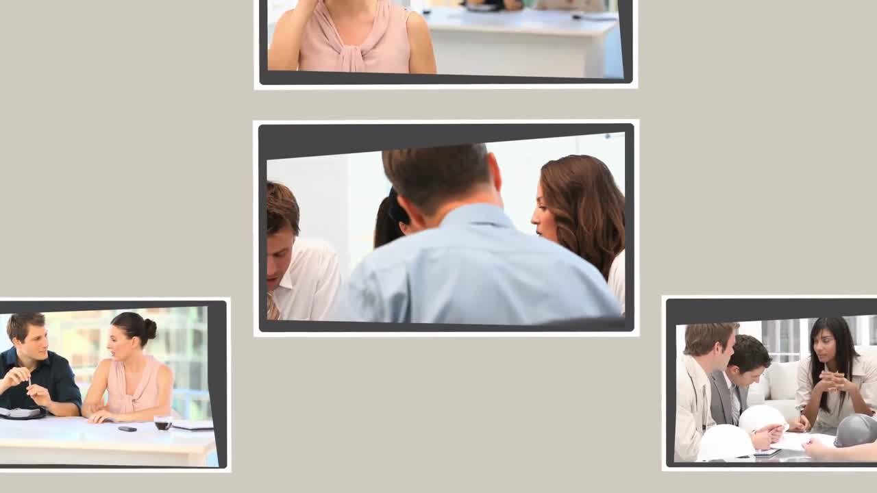 montaje de personas en reuniones