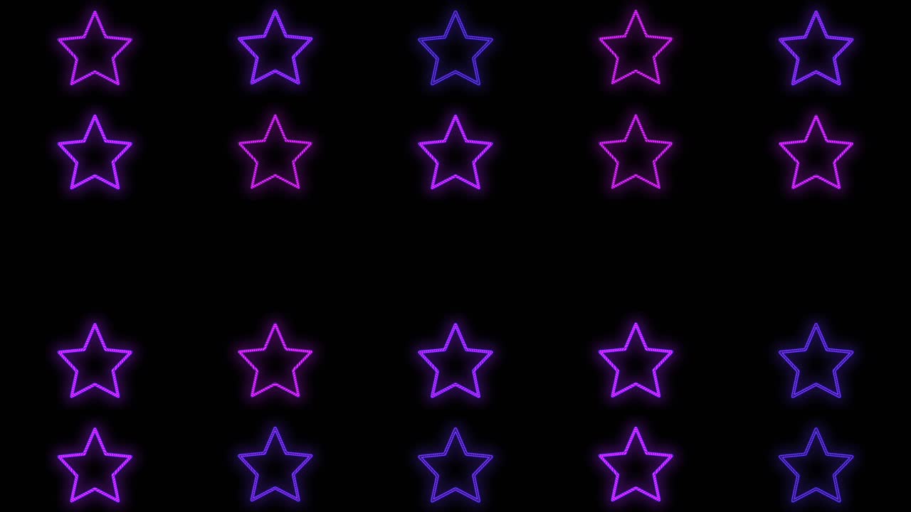 patrón de estrellas retro con púrpura neón
