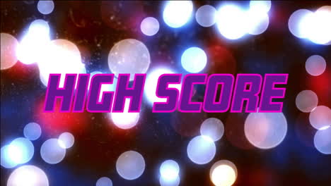 Highscore-Textanimation-über-Buntem-Bokeh-Lichter-Hintergrund