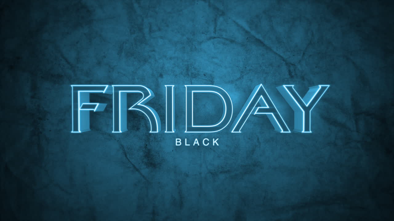 viernes negro monocromático en degradado azul