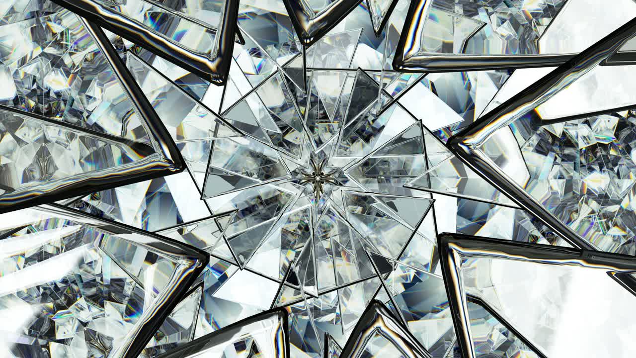 блестящий драгоценный камень калейдоскопный рисунок вращающаяся бесшовная петля