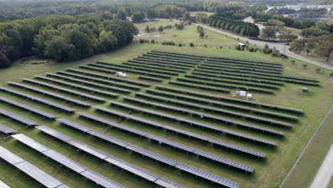 solar panels, field, solar power, electricity, lush green grass.