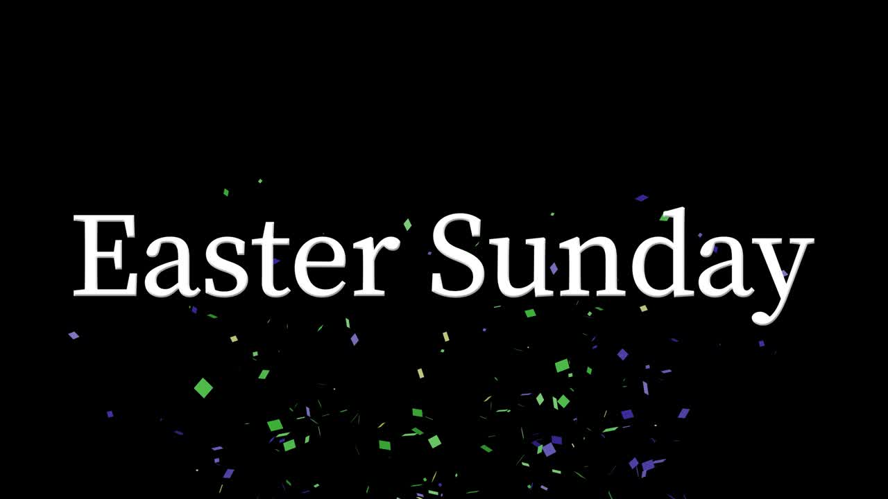 부활절 일요일 이벤트 텍스트 애니메이션 모션 그래픽