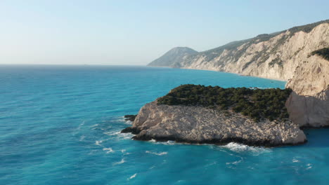 beautiful beach of porto katsiki on the greek island of lefkada