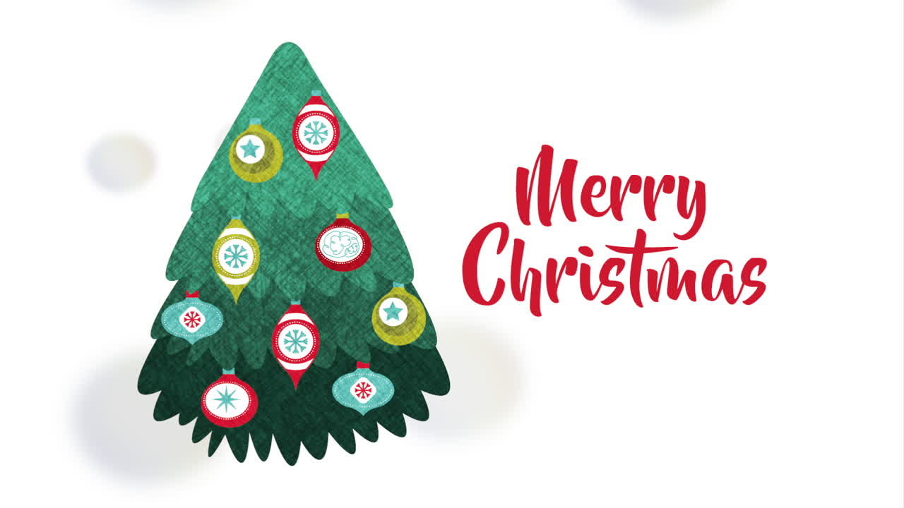 feliz tarjeta de navidad con árbol de pino