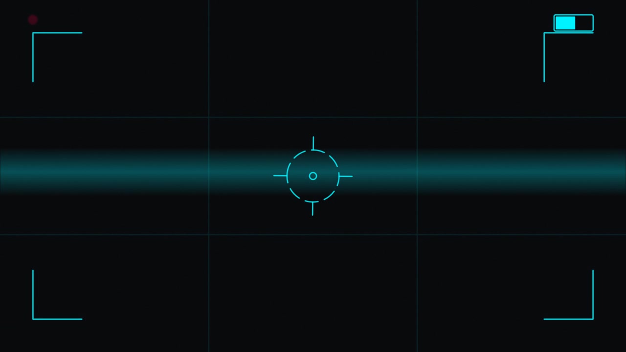 Digital Camera Viewfinder Interface Overlay with Scanning Light Effect