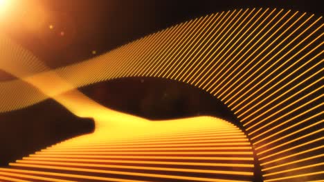 abstracto movimiento de línea naranja camino de cruce ondulando hacia adelante y hacia atrás - 4k movimiento de bucle sin costuras animación de fondo