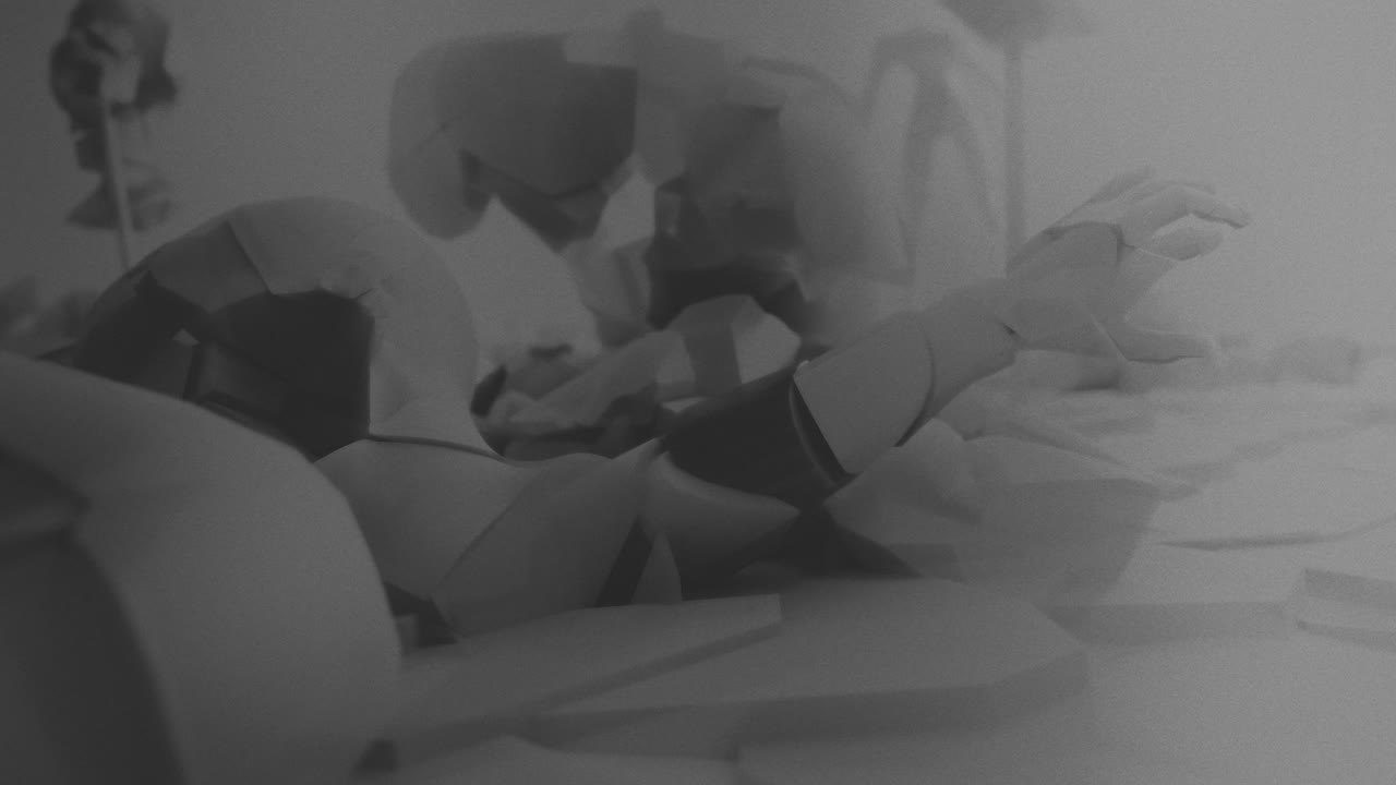 Destroyed andorids on a junkyard in xRay