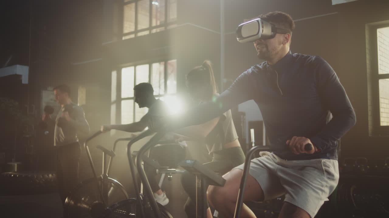 Group VR Exercise in Gym