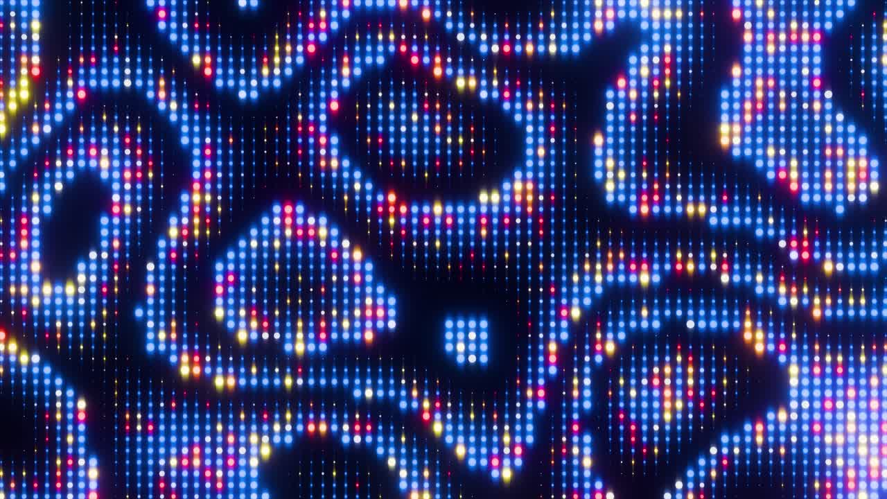 Abstract Digital Pattern of Glowing Dots Moving Seamlessly