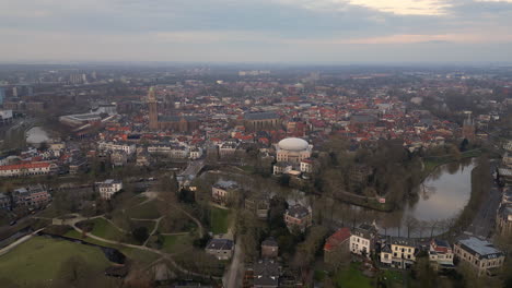 Zwolle drone view during a beautiful day