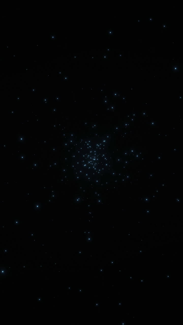Seamless Loop Background flight through starfield with light glow. 4K space animation star field. Space travel, science and astronomy background.