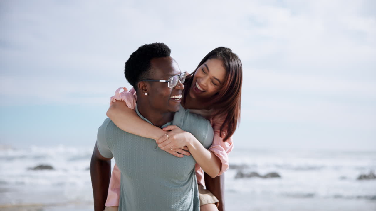 Couple having fun on the beach