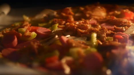 pizza en el horno.