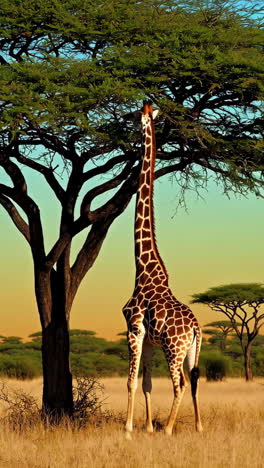 giraffe in african savanna