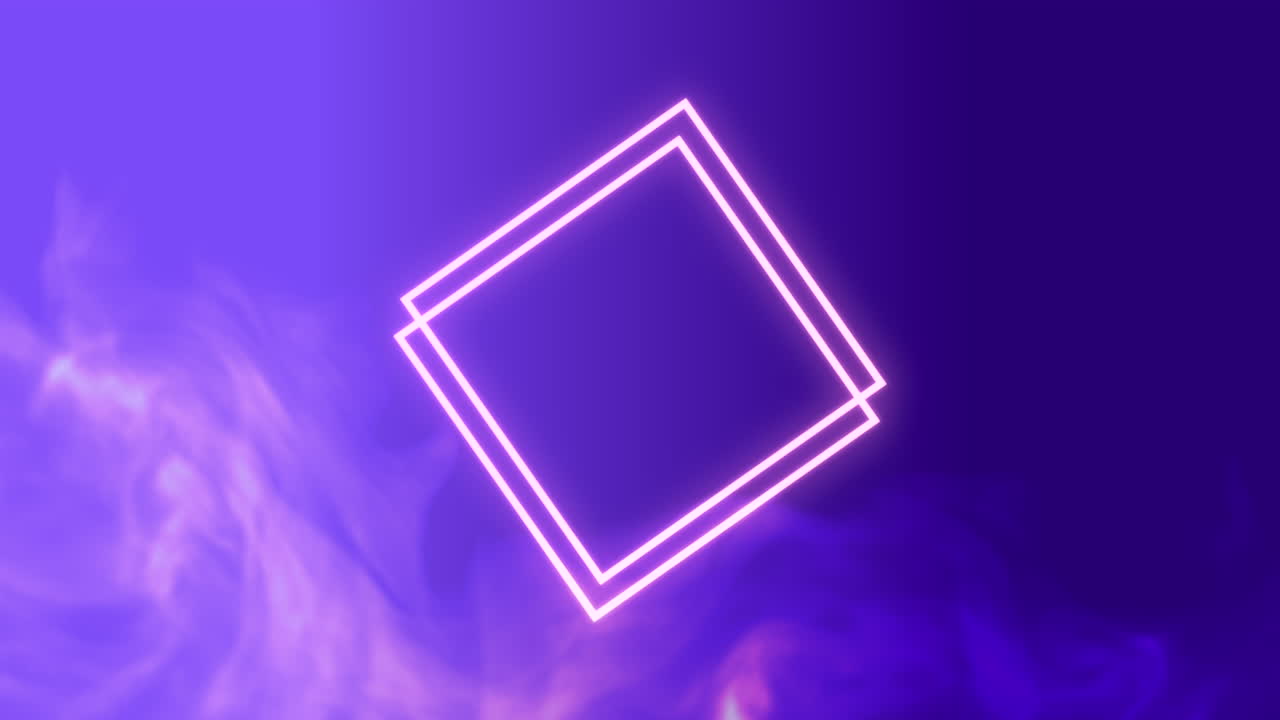 animación resumen neón azul cuadrados movimiento disco fondo