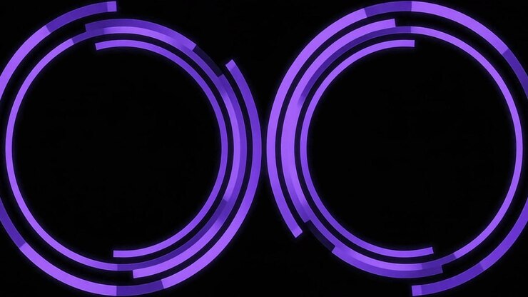 Abstract Purple Circular Loading Animation on Black Background