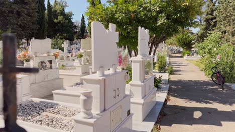 graves in an orthodox old cemetery