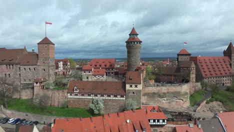 April-2024---4k-Aerial-of-Nuremberg,-Bavaria,-Germany