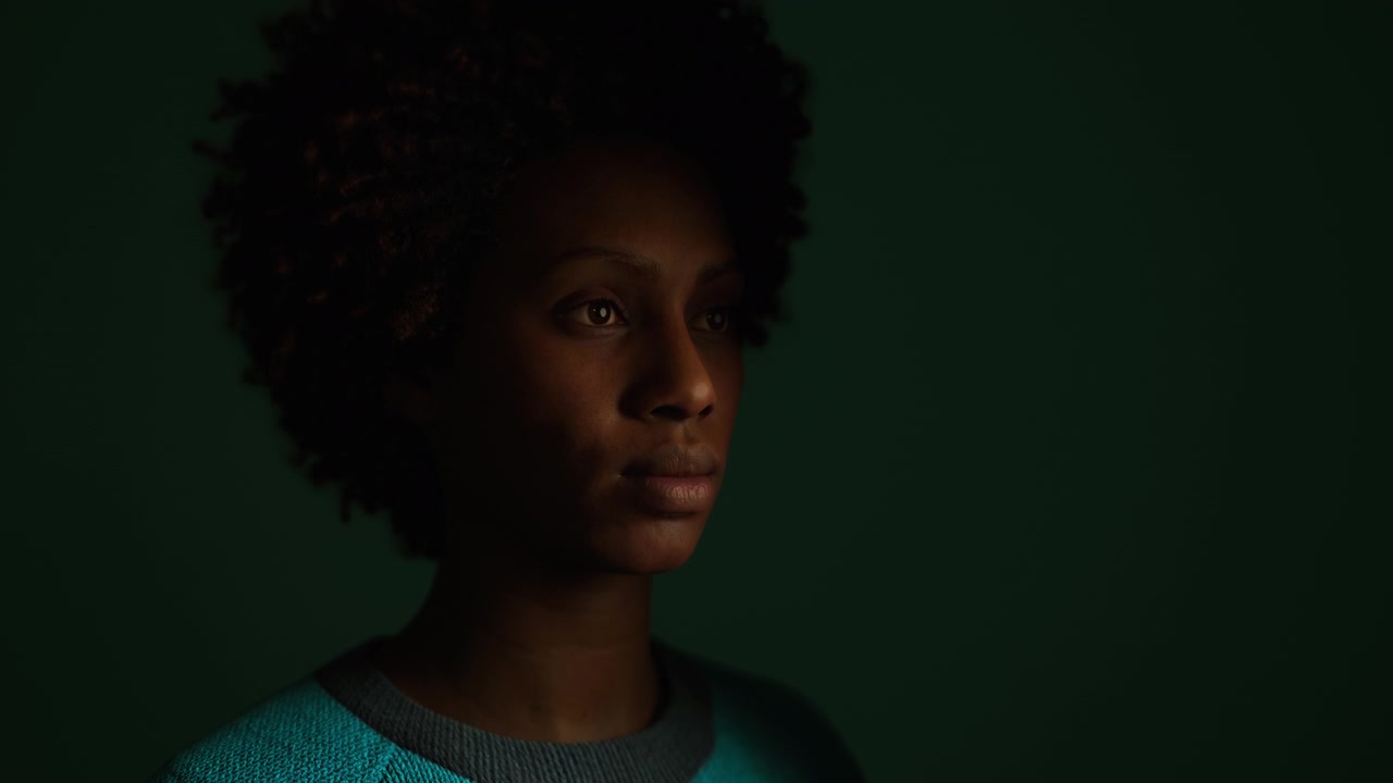 Retrato de belleza de mujer afroamericana