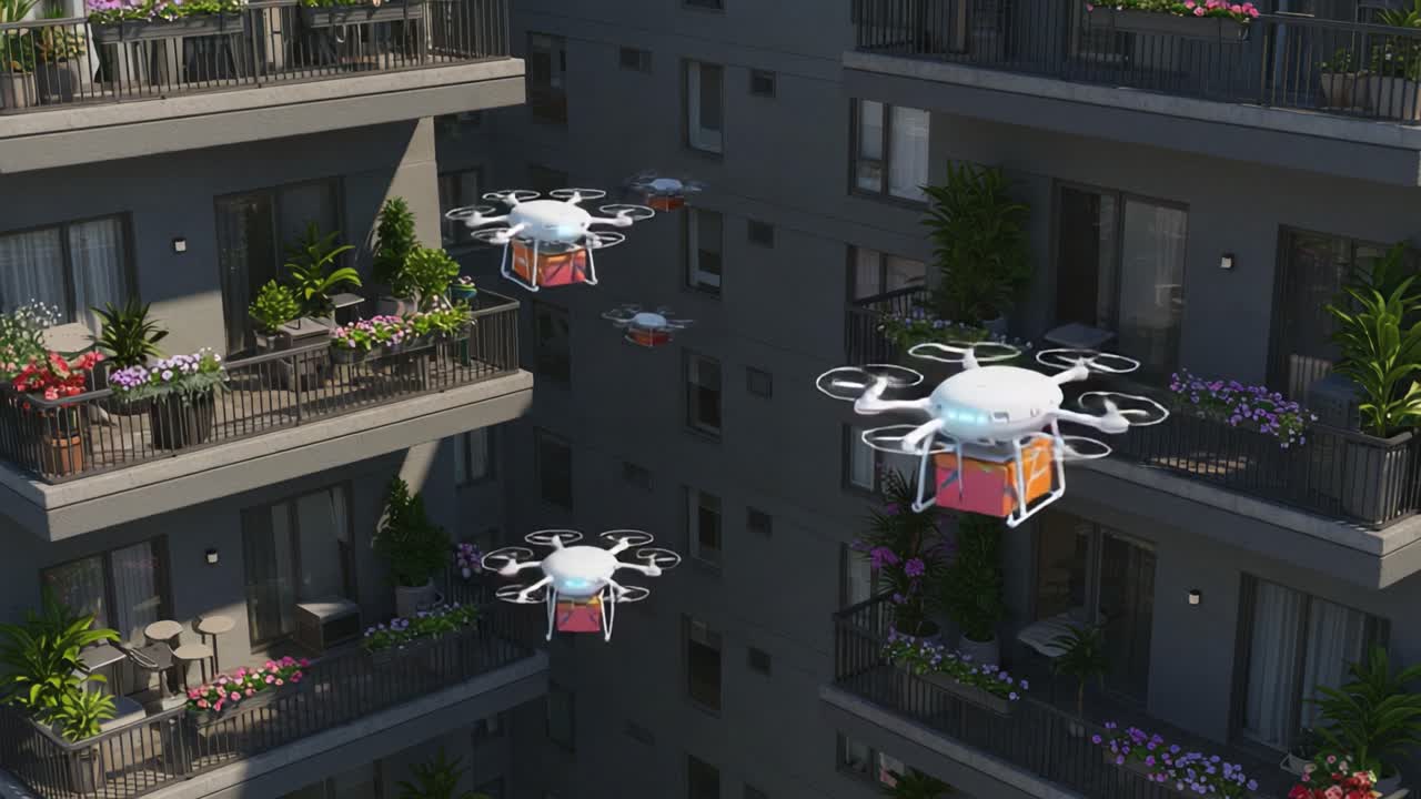 The Rise of Autonomous Drones: Delivering Goods and Enhancing Urban Life in Residential Areas with Efficient Technology and Connectivity