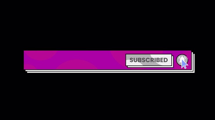 Animated Mouse Cursor Clicks Subscribe Button and Notification Bell
