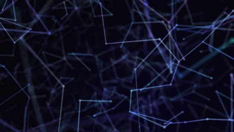 animación de la red de conexiones sobre fondo negro