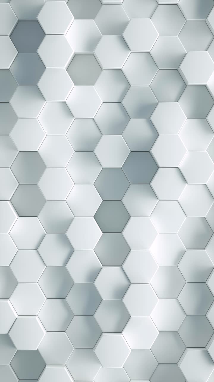 fondo hexagonal geométrico abstracto. concepto futurista y tecnológico. renderizado en 3d de bucle infinito