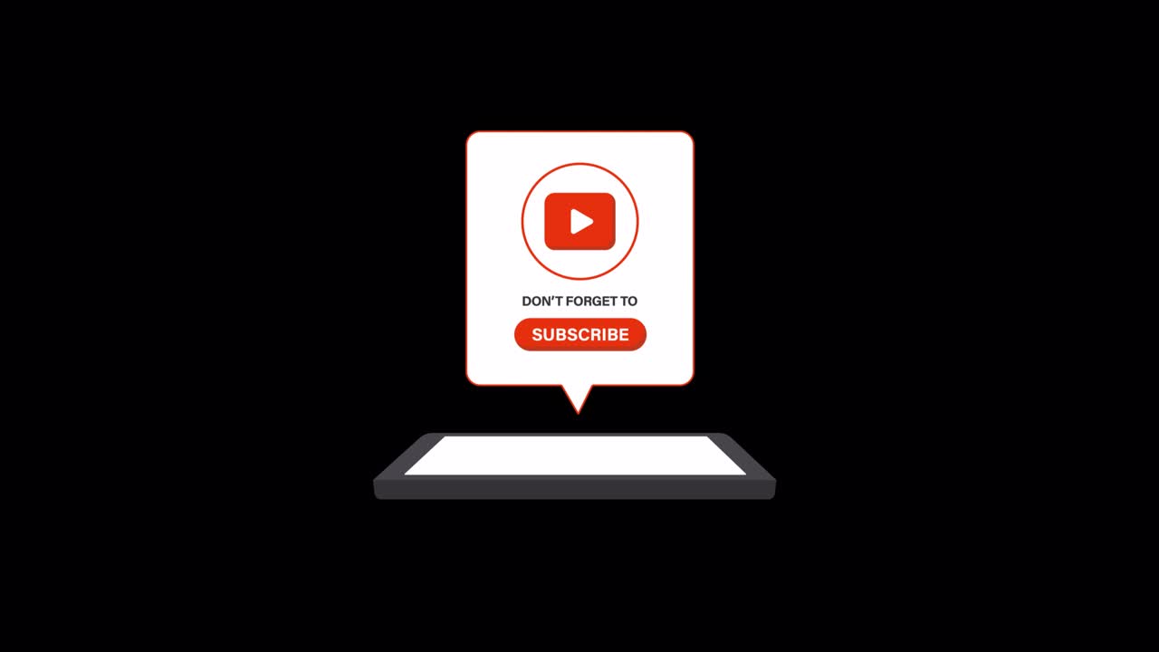 YouTube Subscribe Button Animation on Tablet