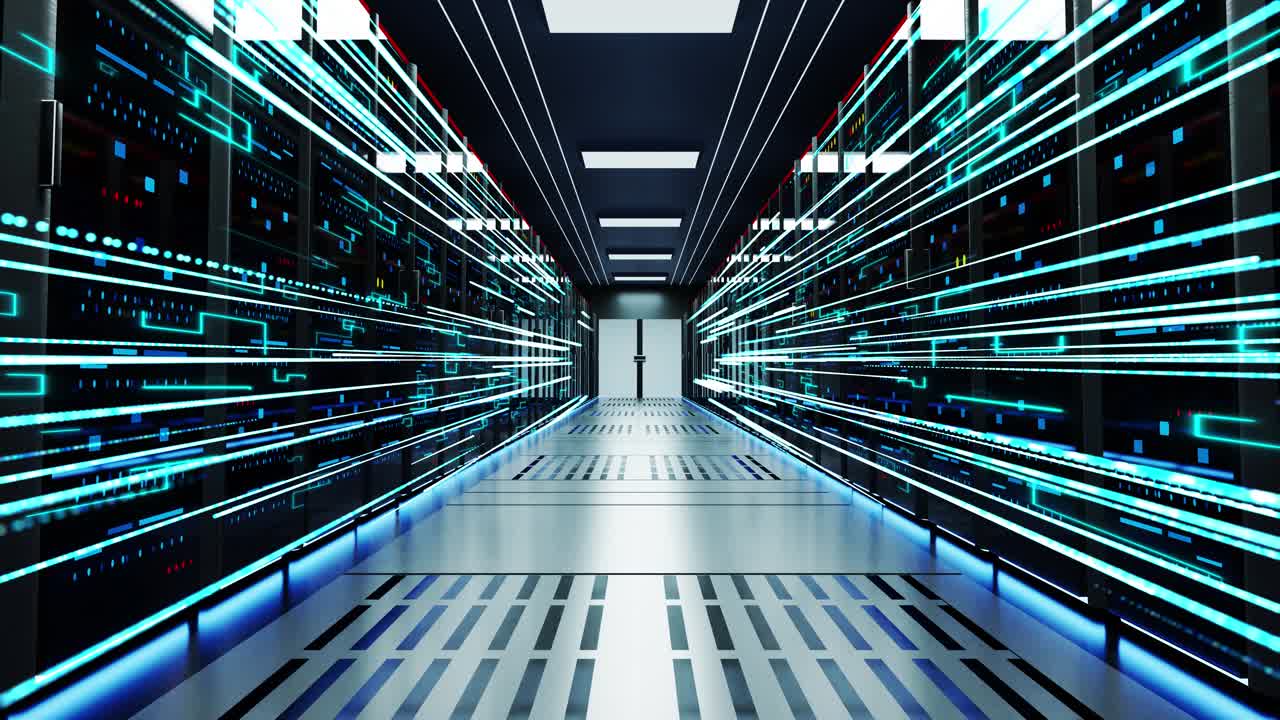 interior moderno del centro de datos