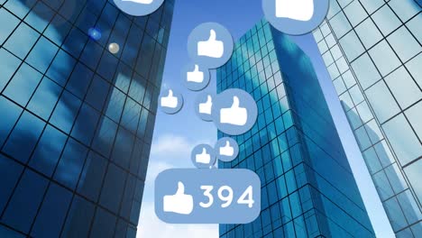 like icon and buildings