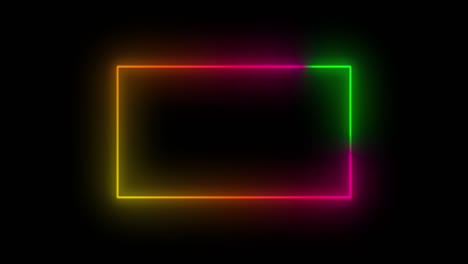 neon frame with vibrant colors