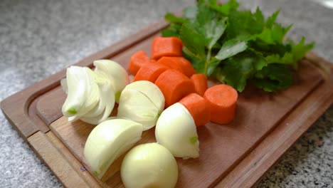 the vegetables are sliced and ready