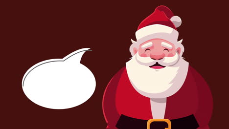 merry christmas animation with santa speaking