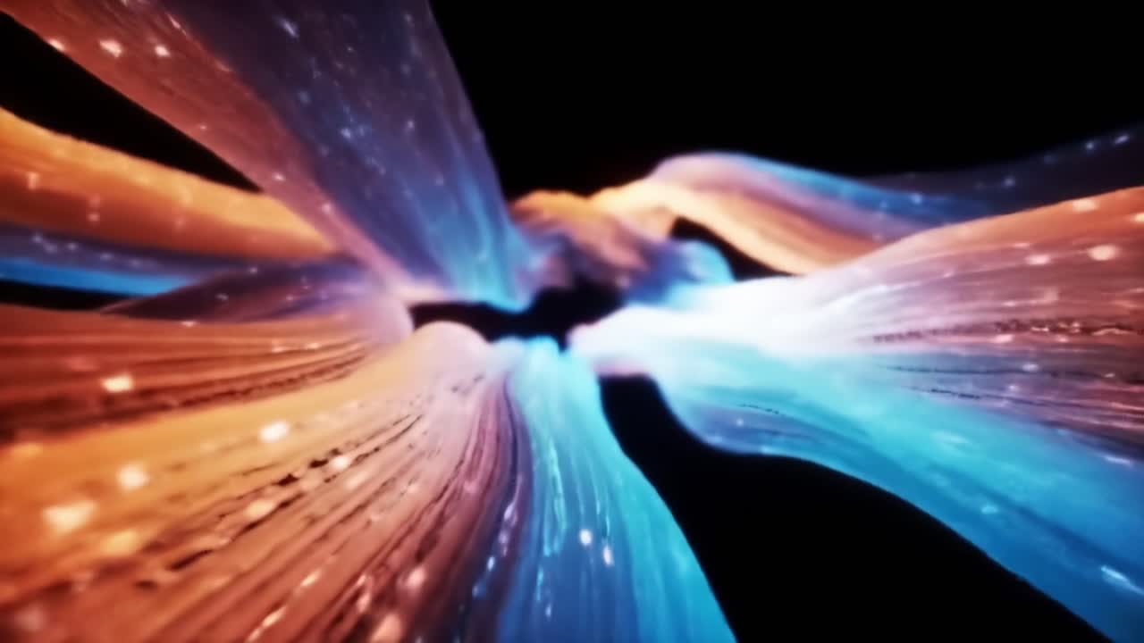 A Vibrant Journey Through Colorful Light Streams: An Exploration of Dynamic Fluid Motion Captured in Engaging Imagery