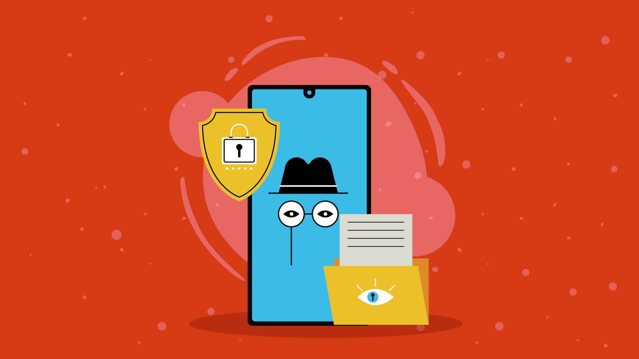 анимация безопасности технологий смартфонов