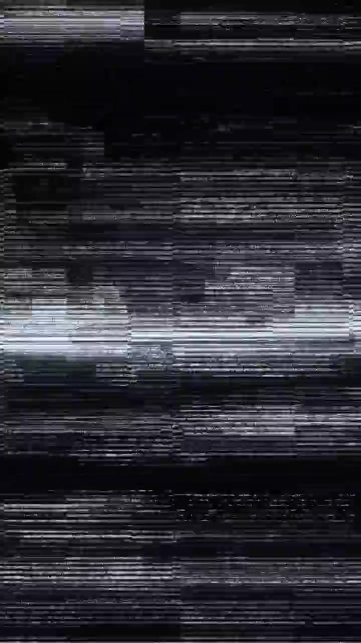 Retro Analog TV Static with Glitch and Horizontal Lines