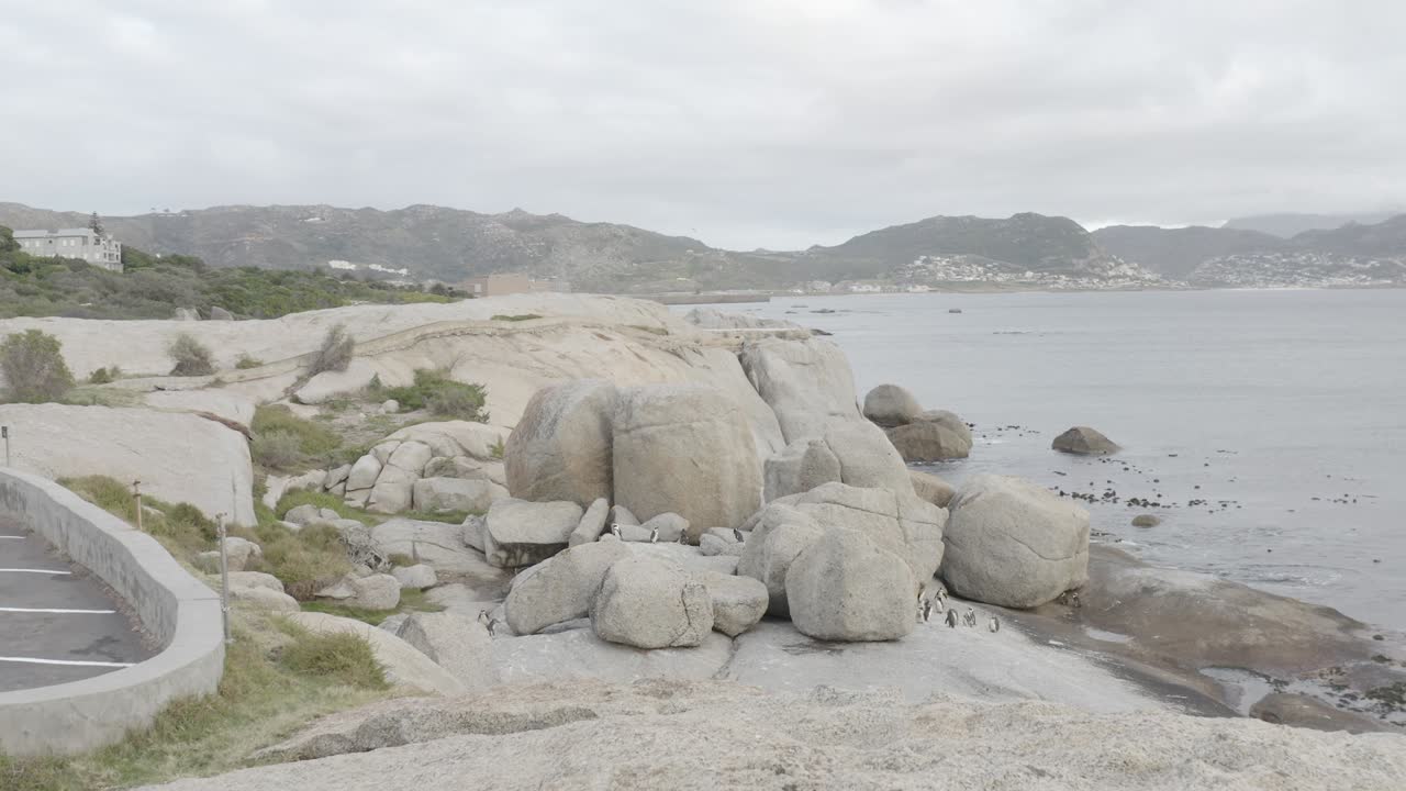 Boulders Beach, Cape Town, South Africa on a cloudy day