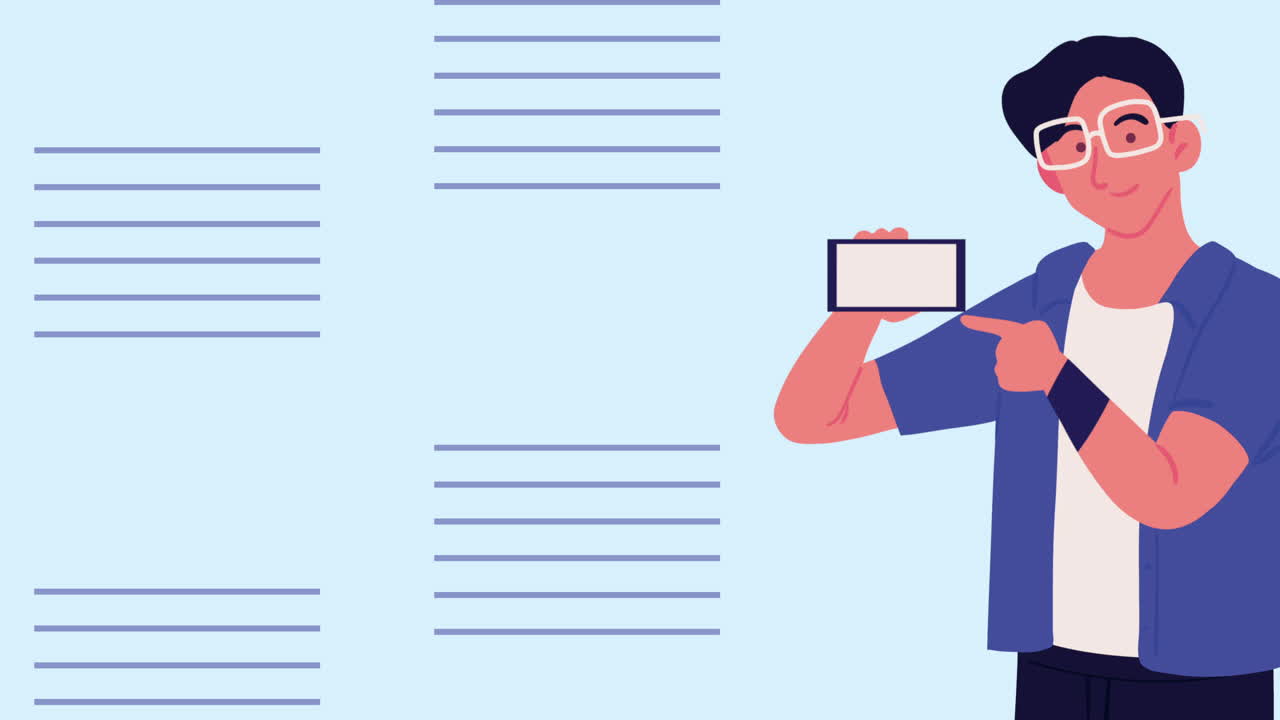 young man using smartphone device