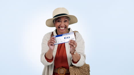 Passport,-success-and-face-of-senior-woman