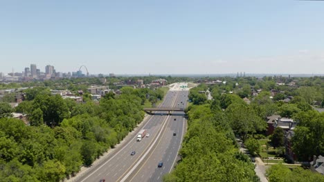 aerial view of st louis highway